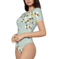thumbnail image 2 of Daiia Bees Women'S Crew Neck Short Sleeve Slim Fit T Shirts Tops Basic Bodysuit Leotard Clothing-Xx-Large, 2 of 9