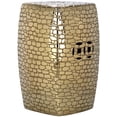 thumbnail image 2 of Safavieh Jasmine Scaled Indoor/Outdoor Garden Patio Stool, Gold, 2 of 4