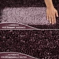 thumbnail image 3 of Alfombra de baño Yimobra, grande, antideslizante, 90 x 60 cm, chenilla, color morado y gris, 3 of 7