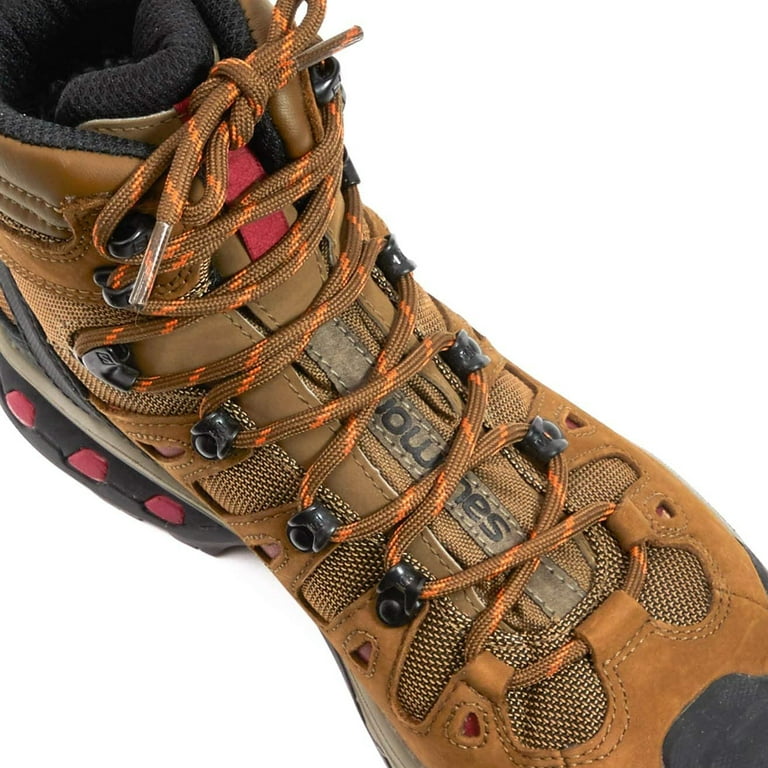 6 Pairs Work Shoelaces for Hiking, 54" Round Shoe Laces Duty Brown and Black - Walmart.com