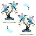 thumbnail image 3 of Gmogad Colorful Flying Birds Acrylic Stand - 3D Tabletop Ornament for Home/Office, Modern Scandinavian Style Decor with Layered Branch Design, 3 of 7