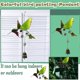 thumbnail image 1 of 2PC Colorful Bird Garden Birds Wind Chimes Window Balcony Hummingbird Decoration Hanging Window Pendant Family Window Decoration, 1 of 5