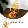 thumbnail image 3 of MLINS  Candlesticks Lids Leaf Iron End Table Decoration Taper Holder, 3 of 8