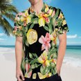 thumbnail image 5 of High Quality Hawaiian Shirts for Men Short Sleeve Aloha Beach Shirt Floral Summer Casual Button Down Shirts Blouses DRPR4L, 5 of 7