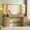 Brown, variant on Afuhokles 59.1" Fluted Vanity with Lighted Mirror, Wood Makeup Vanity Desk with Sound Sync LED Lights, 8 Drawers, 2 Glass Cabinets, and Charging Station, Oak