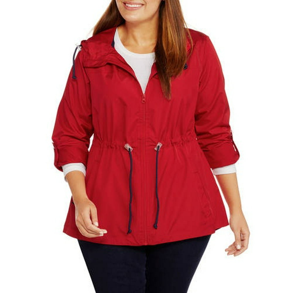 WEATHER TAMER - Weather Tamer Women's Plus-Size Hooded Packable Anorak ...