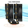 thumbnail image 3 of DARKROCK DT6 CPU Air Cooler, Dual Towers with 6 Copper Heat Pipes, 2 x 120mm PWM Fan for Low Noise Operation, Easy Installation - Brackets for Intel LGA 1851/1700/1200/115X & AMD AM5/AMD4 - Black, 3 of 9
