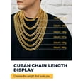 thumbnail image 4 of U7 Stainless Steel Chunky Miami Franco Cuban Chain for Men Necklace Bracelet Gold Plated Jewelry Set 2-Piece in 12MM Width 22 Inch, 4 of 7