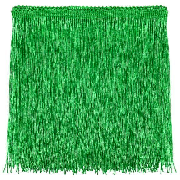 10 Yards 8 Inch Chainette Fringe Trim Tassel Sewing Trim for DIY Sewing CraftsShade Decoration, Green