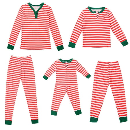 

Ydkzymd Matching Family Pajamas Sets Xmas Red Stripe Christmas Pajamas Holiday Long Sleeve Pjs Sleepwear