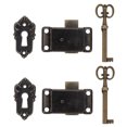 thumbnail image 1 of 2pcs Classical Drawer Locks Antique Cabinet Locks Wardrobe Furniture Locks, 1 of 8
