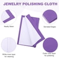 thumbnail image 3 of Uxcell 5.9"x7.9" Jewelry Cleaning Cloth, 2 Pack Double-Sided Fleece Polishing Cloth for Gold, Silver and Jewelry, Dark Purple, 3 of 6