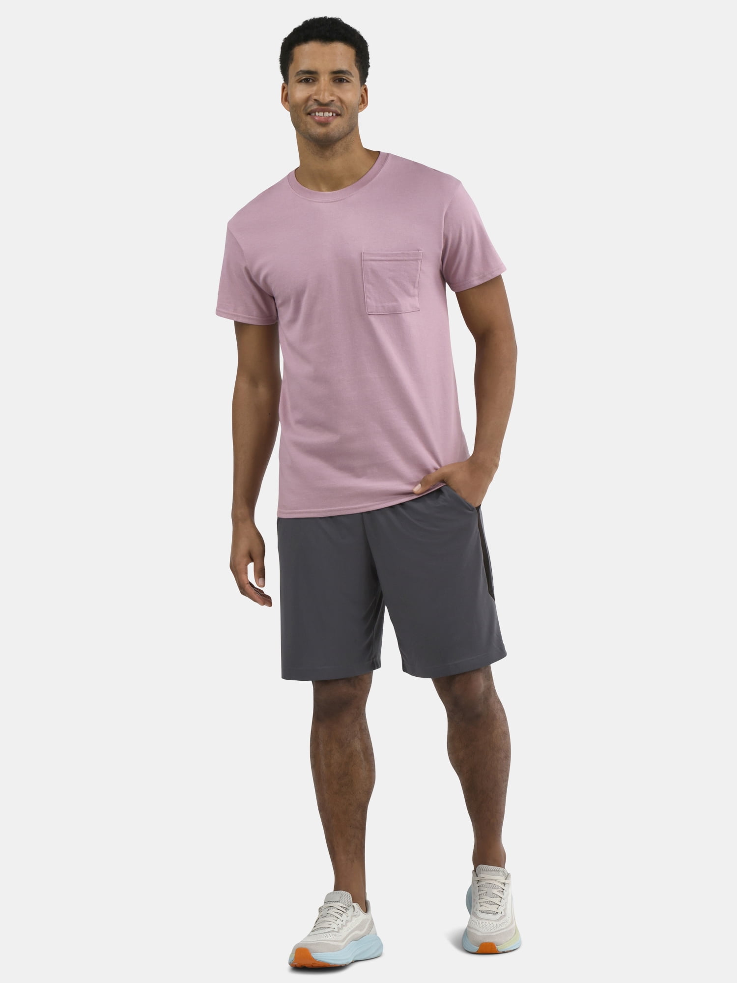 Athletic Works Men's and Big Men's Cotton Pocket Tee, Sizes XS-5XL and Tall Sizes