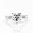 thumbnail image 5 of solitaire jewels 2CT Heart Moissanite Twisted Shank Engagement Ring For Women, 10K White Gold, 5 of 10