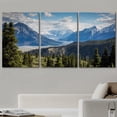 thumbnail image 2 of wall26 Canvas Print Wall Art Panorama of Snowy Mountain Peaks &amp; Forest Nature Wilderness Photography Modern Art Rustic Scenic Relax/Calm Multicolor for Living Room, Bedroom, Office - 24"x36&, 2 of 5