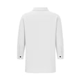 thumbnail image 7 of Womens Cotton Linen 3/4 Sleeve Shirts 2026 Button down Collared T Shirt Work Summer Casual Tops Lightweight Breathable Comfy Tops by Yigetop White S, 7 of 7