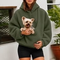 thumbnail image 2 of DHFJKG Cat Dog Pouch Hoodies For Women Fuzzy Sweatshirt Pet Holder Kangaroo Pocket Carries Pullover, 2 of 7