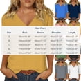 thumbnail image 4 of Women's 3/4 Sleeve Tops V Neck Loose Fit T Shirts Solid Color Casual Spring Summer Base Comfy Tees (XL, Yellow), 4 of 8