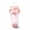 Pink, variant on Reusable Tumbler Cup Water Bottles with Dome & Straw - Double Walled Cat Ear Glitter for Drinking - For Kids & Adult Bottle - Purple 420 ml (Purple)