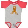thumbnail image 3 of Inktastic Leukemia Awareness with Orange Ribbon Made of Hearts Boys or Girls Baby Bodysuit, 3 of 5