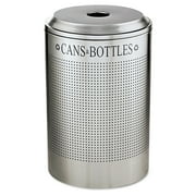 Rubbermaid Commercial Silhouette Can Bottle Recycling Receptacle, Round, Steel, 26gal, Silver by RUBBERMAID COMMERCIAL PROD.