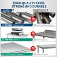 thumbnail image 4 of Bingirl 24 x 48 in Stainless Steel Prep Table with Rounded Corners Ultra-Thick Commercial Grade Adjustable Undershelf Heavy Duty 660 Lbs Countertop Load for Commercial and Outdoor Use, 4 of 7