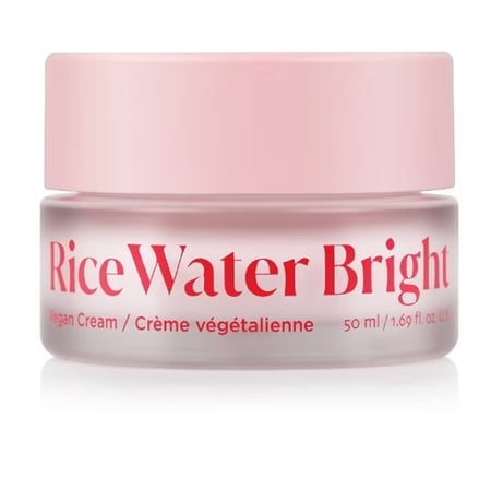 The Face Shop Rice Water Bright Vegan Cream, Hydrating Korean Skin Care with Hyaluronic Acid and Niacinamide- 1.69 fl oz