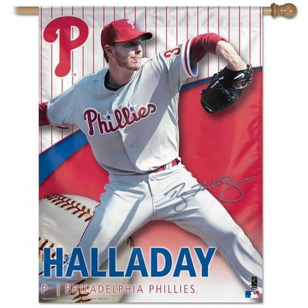 MLB - Roy Halladay Philadelphia Phillies Vertical Flag: 27x37 Banner