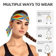 thumbnail image 6 of Tie Headbands Divergent Colored Stripes Print Sports Bandana Hair Band Elastic Karate Adjustable Non Slip Hairband For Men Women, 6 of 7