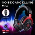 thumbnail image 3 of Auriculares para juegos de PC - Auriculares PS4 con cable para juegos con micrófono con cancelación de ruido, auriculares sobre la oreja compatibles con el controlador PS4/PS5, Xbox One, PC, Mac, com Namotu CZDZ-ZC130, 3 of 6