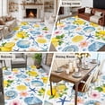 thumbnail image 5 of Coastal Area Rugs 5'x7', Washable Small Throw Rugs for Laundry Room Playroom, Summer Lemon Flower Shell Starfish Nautical Indoor Outdoor Rug Non-Slip Low Pile Carpet Runner Reversible Floor Mats, 5 of 8