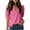 Hot Pink, variant on Timegard Summer Tops for Women V Neck Eyelet Puff Short Sleeve Comfy Travel Casual Loose Top Beach