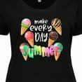 thumbnail image 4 of Inktastic Make Every Day Summer Ice Cream Cones Women's Plus Size T-Shirt, 4 of 5