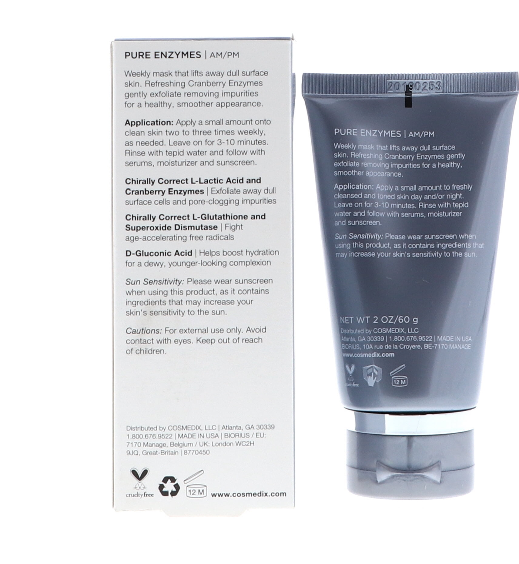Cosmedix Pure Enzymes Cranberry Exfoliating Mask 60g/2oz