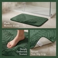 thumbnail image 3 of REGALWOVEN Shaggy Bathroom Rug, Ultra Thick Absorbent Plush Bath Mat, Non-Slip Soft Microfiber Carpet for Shower and Vanity Dark Green 32" x 20", 3 of 6