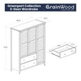 thumbnail image 6 of Grain Wood Furniture Greenport 3-Door Wardrobe, Brushed Grey, 6 of 7