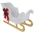 Northlight 30.25" LED Lighted Glittery White Sleigh Outdoor Christmas