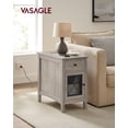 thumbnail image 7 of VASAGLE Side Table with Storage, End Table with USB Ports and Outlets, Nightstand with Charging Station, Drawer, Storage Cabinet, Magazine Rack, for Living Room, Bedroom, Greige, 7 of 7