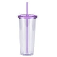 thumbnail image 1 of Precio reducido por tiempo limitado!Taza plástica transparente creativa de la bebida fría de la taza de la paja 24oz con la tapa, 1 of 4