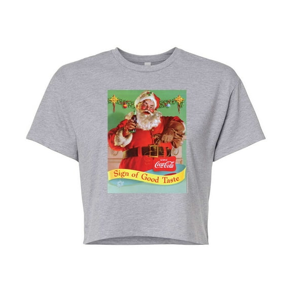 Coca-Cola - Sign Of Good Taste - Juniors Cropped Short Sleeve Graphic T-Shirt