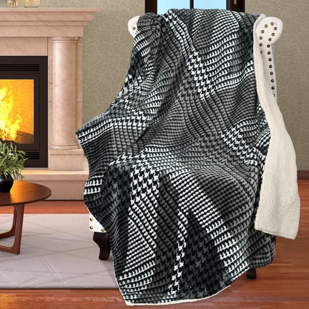 Sherpa Fleece Blanket National Flag Print Patriotic Plush Soft Warm Reversible Polar Throw for Couch Bed by Catalon