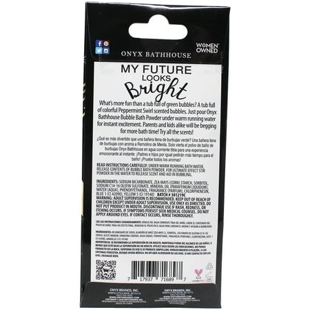 Onyx Bathhouse My Future Looks Bright Bubble Bath Powder 1oz.