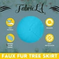 thumbnail image 5 of FabricLA Turquoise Faux Fur Tree Skirt Cut - 60 Inches with Rounded Edges (No Backing) for Holiday Décor, 5 of 8