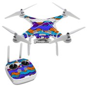 Colorful Swirl Print DJI Phantom 3 Professional Skin Skins Vinyl Decal Kit