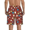 thumbnail image 3 of Kdxio Coffee Cups Pattern Mens Casual Shorts - Drawstring Summer Beach Sports Shorts for Men, 3 of 9