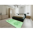 thumbnail image 5 of Ahgly Company Machine Washable Indoor Square Transitional Mint Green Area Rugs, 5' Square, 5 of 7