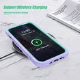 thumbnail image 6 of Casetego for iPhone 14 Case with Kickstand,3 in 1 Heavy Duty Hybrid Shockproof Silicone Protective Cover Rugged Case for Apple iPhone 14, Purple/Green, 6 of 7
