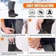 thumbnail image 3 of Cubierta para nieve, protector impermeable y resistente a desgarros, calentadores de piernos para esquí y exteriores para protección de Pies con color gris, adecuado para, 3 of 7