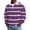 #243-Purple, variant on Ceisia Men's Vintage Waffle Knit Polo Sweater | Loose Drop-Shoulder Color Block Striped Long Sleeve Pullover Gifts