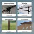 thumbnail image 5 of Alpha Joy 13x13 Pop up Canopy Tent Instant Ez up Shade Shelter with 3-Height Adjustable & Carry Bag for Outdoor Events, Camping & Bbqs, Brown, 5 of 10